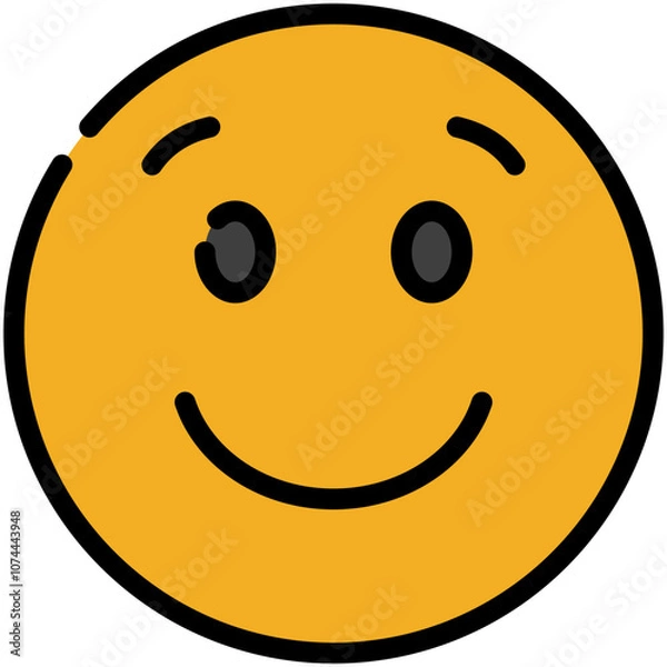 Obraz happy filled line icon