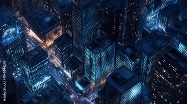 Obraz Futuristic City Nightscape