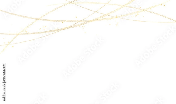 Obraz 金色のラインと透明の背景（アブストラクト）