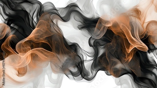 Obraz smoke on black background