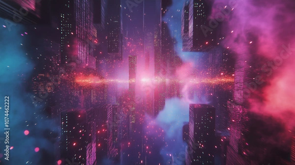 Fototapeta Futuristic Sci-Fi Cityscape