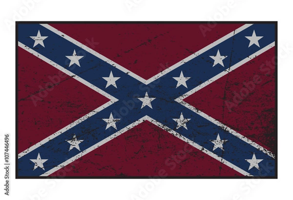 Obraz Confederate Flag Grunged