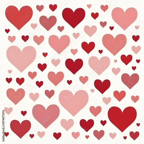 Fototapeta seamless pattern with hearts