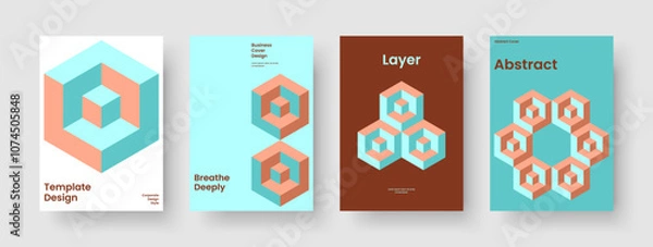 Fototapeta Modern Poster Layout. Geometric Brochure Design. Abstract Business Presentation Template. Book Cover. Flyer. Banner. Background. Report. Newsletter. Leaflet. Handbill. Advertising. Journal. Catalog