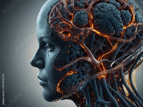 Fototapeta human brain anatomy,  Limbic System Controls emotions