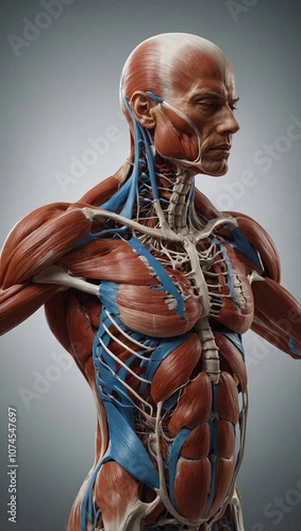 Obraz human body anatomy, Muscular System