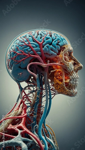 Fototapeta human brain anatomy, Nervous System