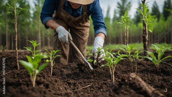Fototapeta Reforestation and Environmental