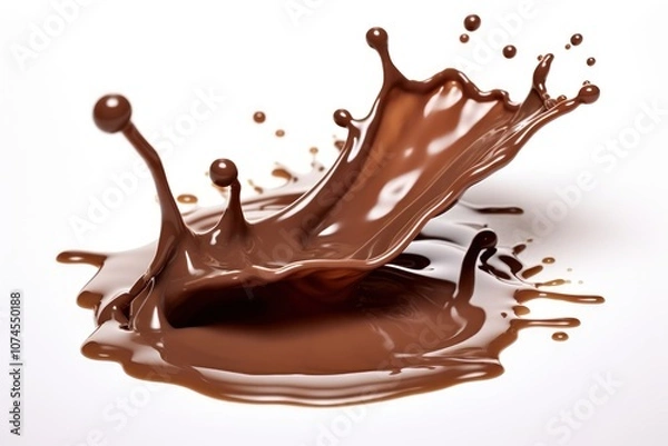 Obraz Melting chocolate dessert refreshment splattered.