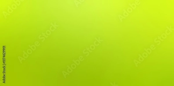 Fototapeta Bright neon green lime color solid banner. Toxic color empty blur simple background.