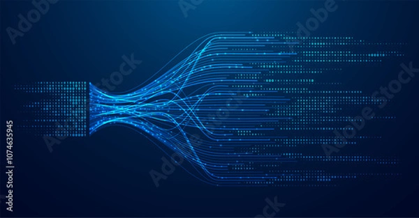 Fototapeta Abstract infographics visualization. Big data code representation. Futuristic network or business analytics. Graphic concept for your design. Adobe Illustrator Artwork