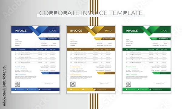 Obraz Invoice design template
