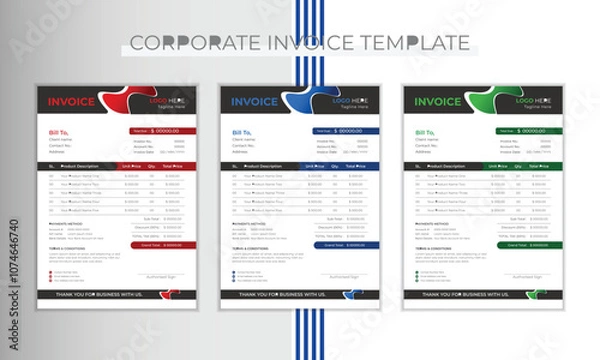 Obraz Modern & Unique invoice layout design