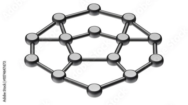 Fototapeta Microscopic view of graphene structure revealing intricate atomic patterns. Advanced material science and nanotechnology exploration.
