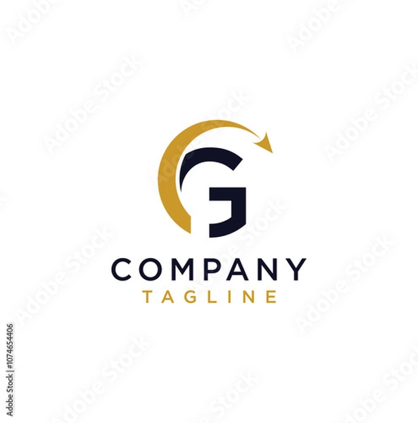 Fototapeta initial G launch fly logo