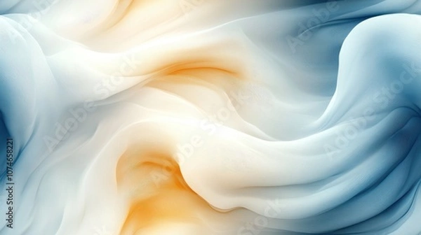 Obraz Gentle Abstract Swirls, a harmonious blend of soft hues creating flowing patterns, ideal for modern decor or digital backgrounds.