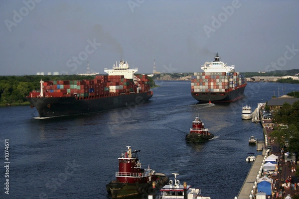 Obraz savannah river transport