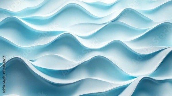 Fototapeta The image is a blue wave with white foam