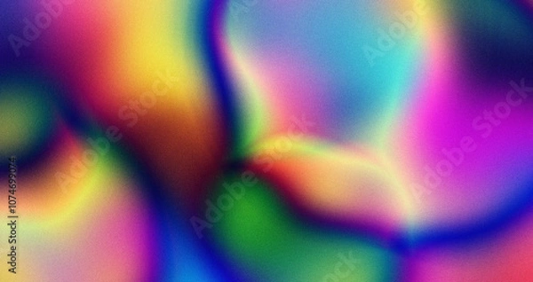 Obraz A high-coloured abstract background featuring a grainy gradient with color blending effect, creating a visually engaging aesthetic texture suitable for modern digital projects.