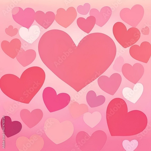 Obraz valentine hearts background