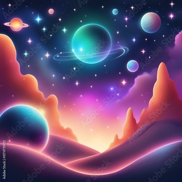 Obraz background with stars