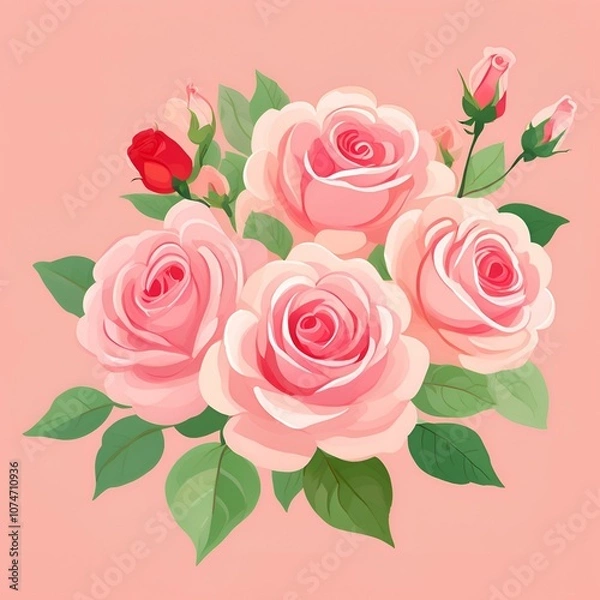 Obraz bouquet of pink roses