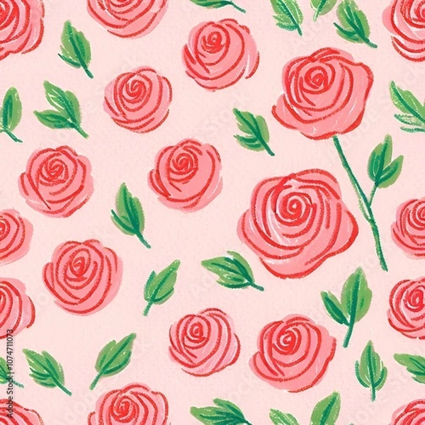 Obraz seamless background with roses