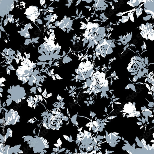 Obraz Abstract flower blooming design. Pattern with floral seamless pattern.
