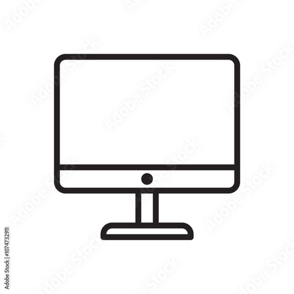 Fototapeta imac icon. Simple vector sign.