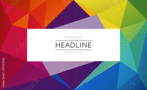Fototapeta Polygonal presentation cover template