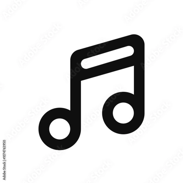 Fototapeta music_note_double icon. Simple vector sign.