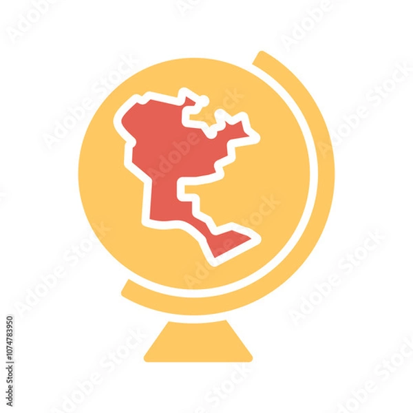 Fototapeta Earth Globe Americas Vector Icon