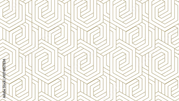 Fototapeta geometric golden line pattern background