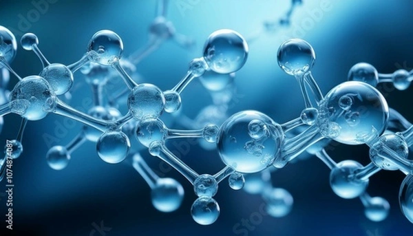 Fototapeta molecule background