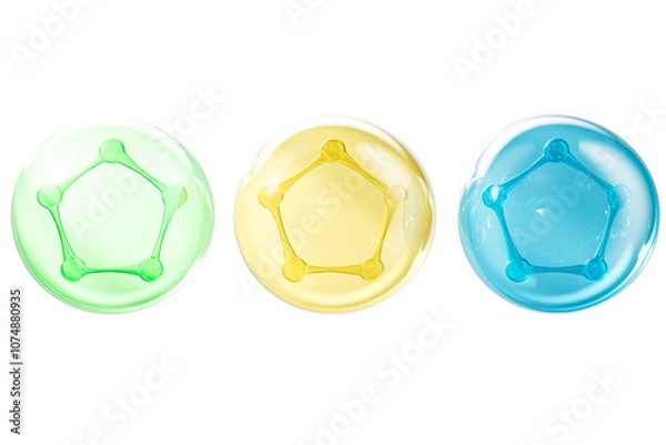 Obraz Medical and science concept molecules and cells,3d rendering