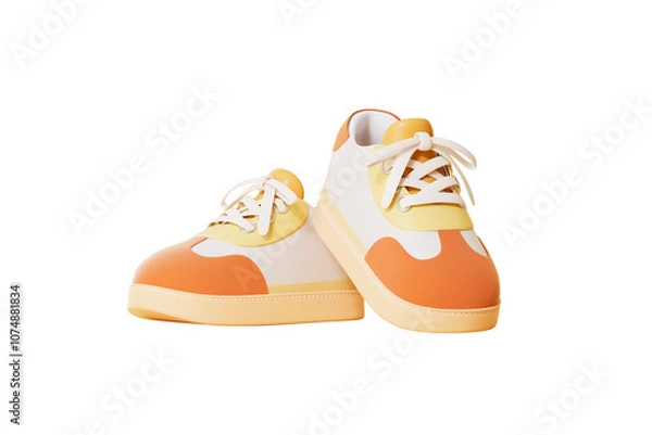 Obraz cartoon style sneakers shoes,3d rendering