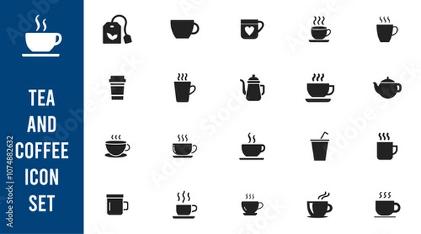 Obraz Coffee and Tea Icons set.

