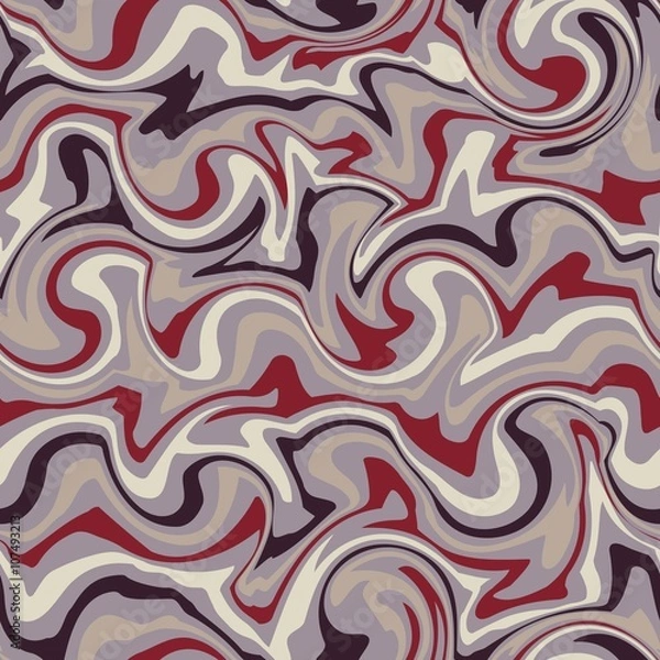 Fototapeta Vector seamless pattern, optical illusion geometric background.