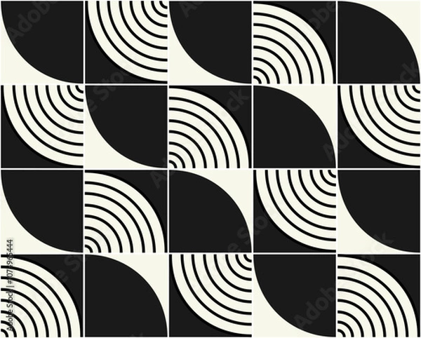 Fototapeta Vector seamless geometric pattern.Linear pattern. Wallpapers for your design. Vector illustration.