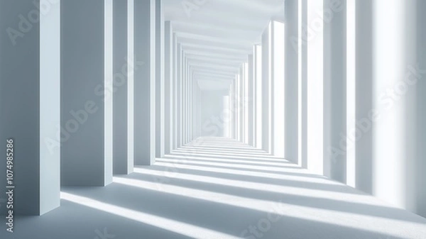 Fototapeta Endless Light and Shadow Corridor