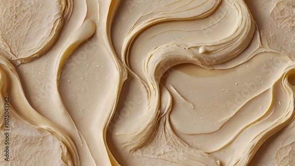 Fototapeta Tallow сream texture, tallow cosmetics