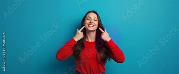 Obraz portrait of a smiling person