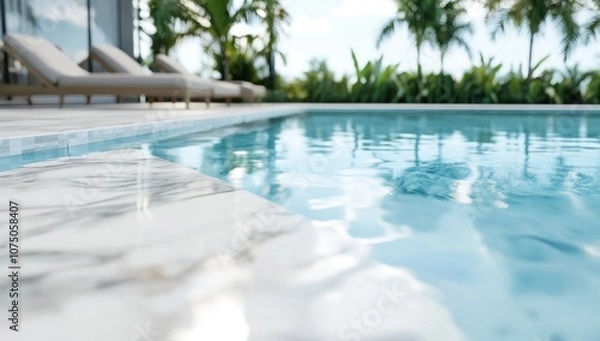 Obraz Close-up of a swimming pool edge
