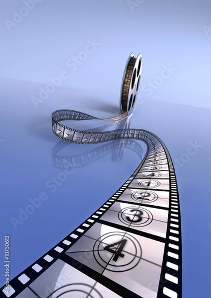 Obraz Premiere countdown! 3d rendering. reflect version.