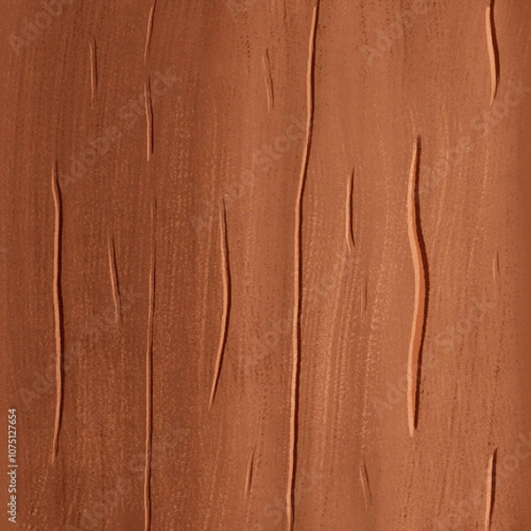 Fototapeta 
Light texture of a tree trunk with lines of cracks and scratches. Brown dark tree bark