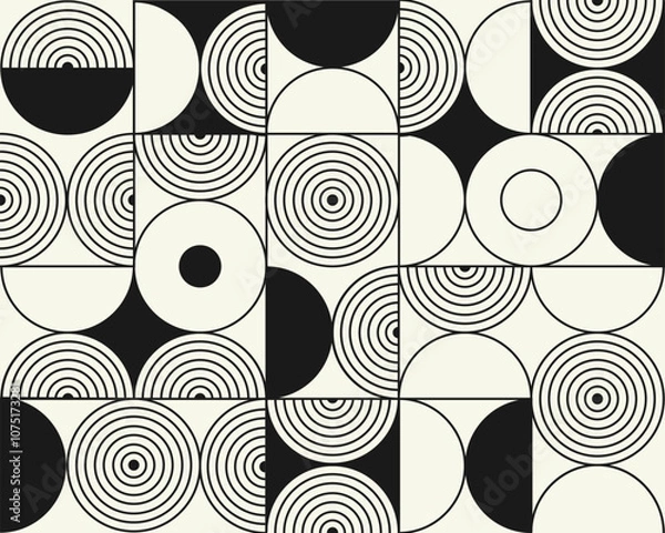 Fototapeta Vector  geometric bauhaus pattern.Linear pattern. Wallpapers for your design. Vector illustration.