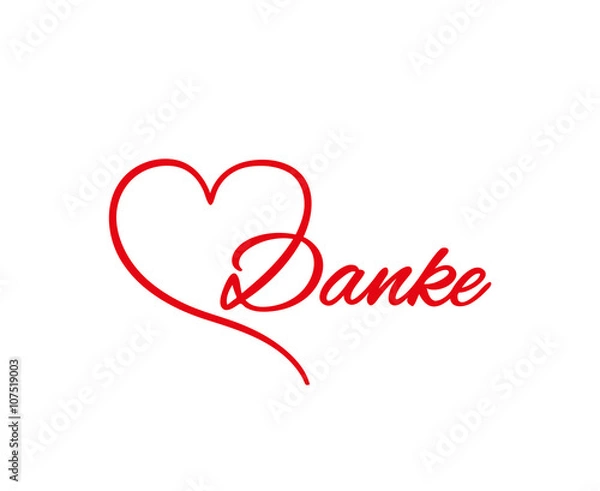 Obraz Serce dziękuję czerwone