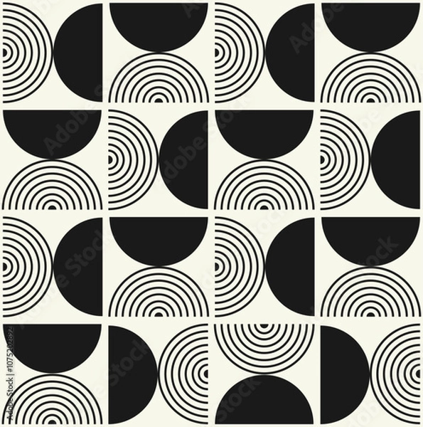 Fototapeta Vector seamless geometric pattern.Linear pattern. Wallpapers for your design. Vector illustration.