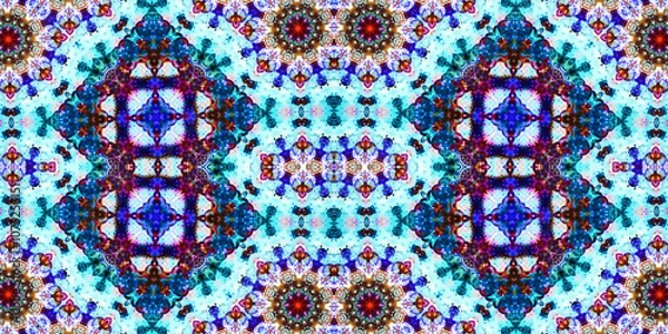 Fototapeta Seamless kaleidoscope pattern. The texture of the woven pattern. Endless pattern