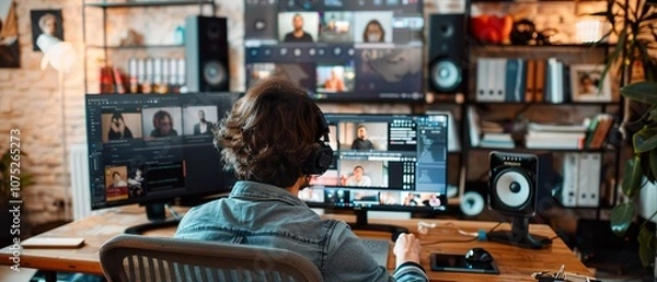 Fototapeta Live Webinar Participation: Interactive Learning Experience